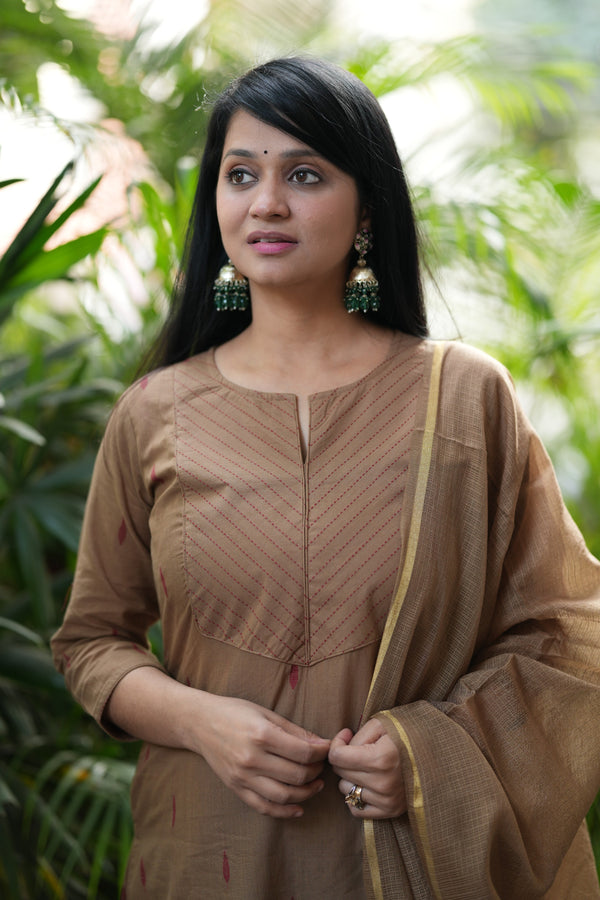 Pure Chettinad Weaving Handloom south cotton suit -4 colours
