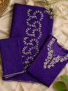 πͺ» Monishika Purple Lehriya Grace Kota Doria in Soft Ethnic Sophistication