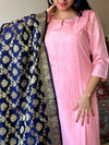 Pink Sequence chanderi suit sets