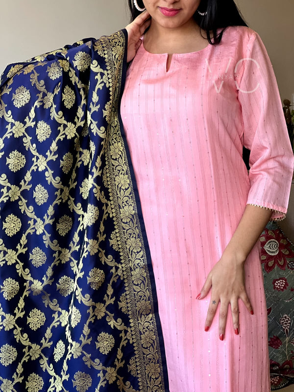 Pink Sequence chanderi suit sets