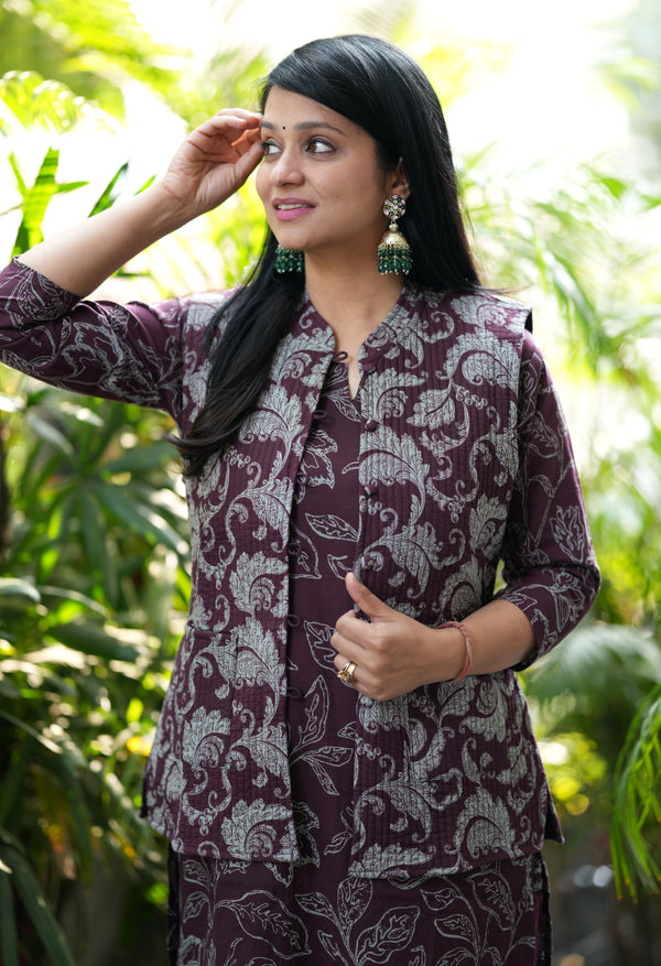 Nayab Warm Quilted Jacket cotton Suit