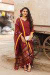 Mahul ⭐Premium Pure Linen Jamdani Suit Set