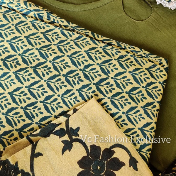 Juniper olive cotton suit sets