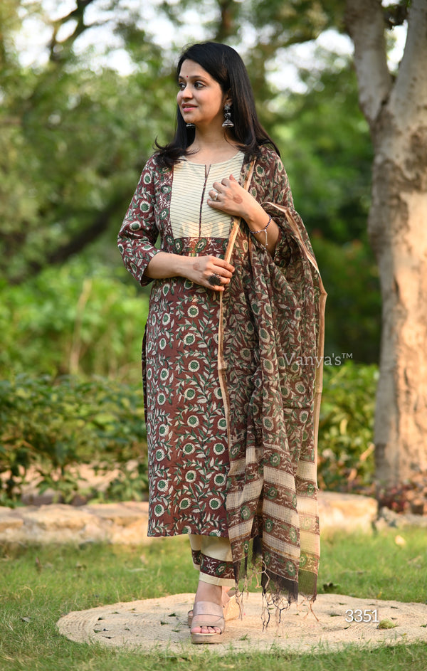 Vrinda Bagru Hand Block Suit Sets