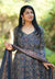 Manjiri Ajrak Cotton Anarkali Suit Sets- Blue