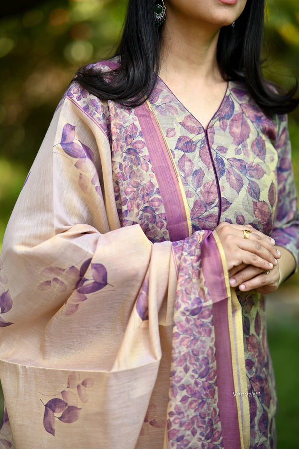 Aahana Blossom Breeze Tissue Silk Suit Sets