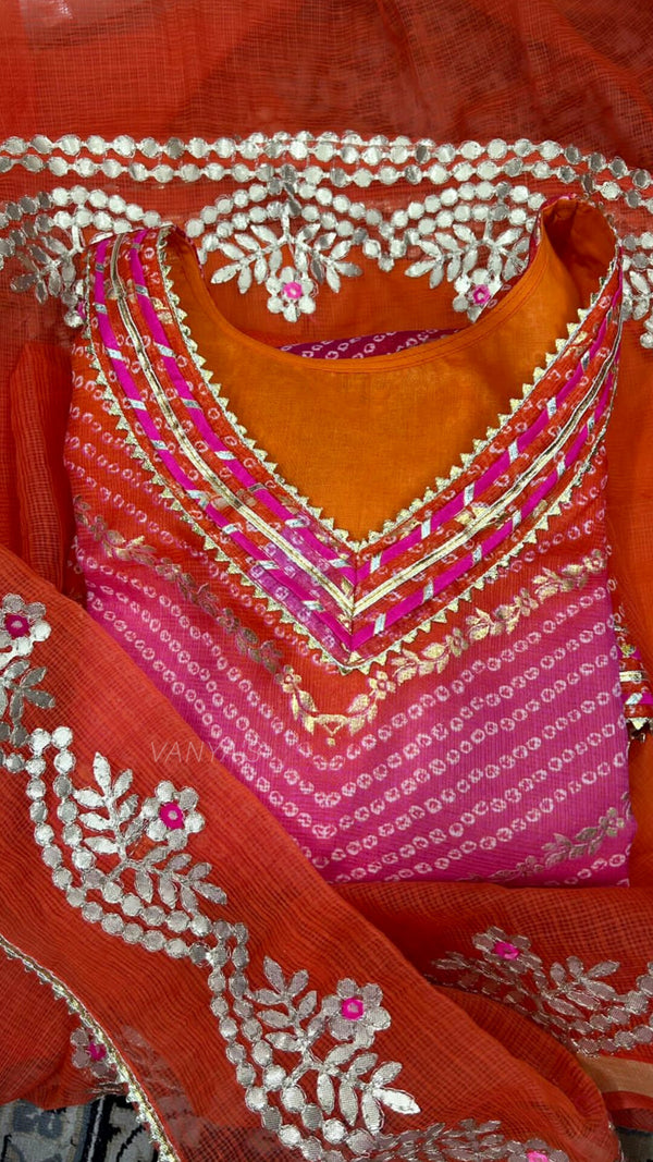 Kiran Kota Doria Gotta Patti Skirt Sets-Festive & Wedding