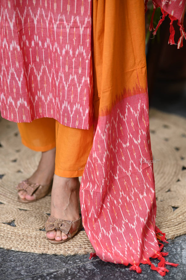 Anvaya Ikkat Handloom Pochampally Suit Set