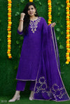 πͺ» Monishika Purple Lehriya Grace Kota Doria in Soft Ethnic Sophistication