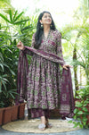 Ishita full sleeves cotton Anarkali suit sets