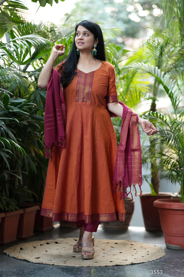 Mansi Handloom Anarkali south cotton