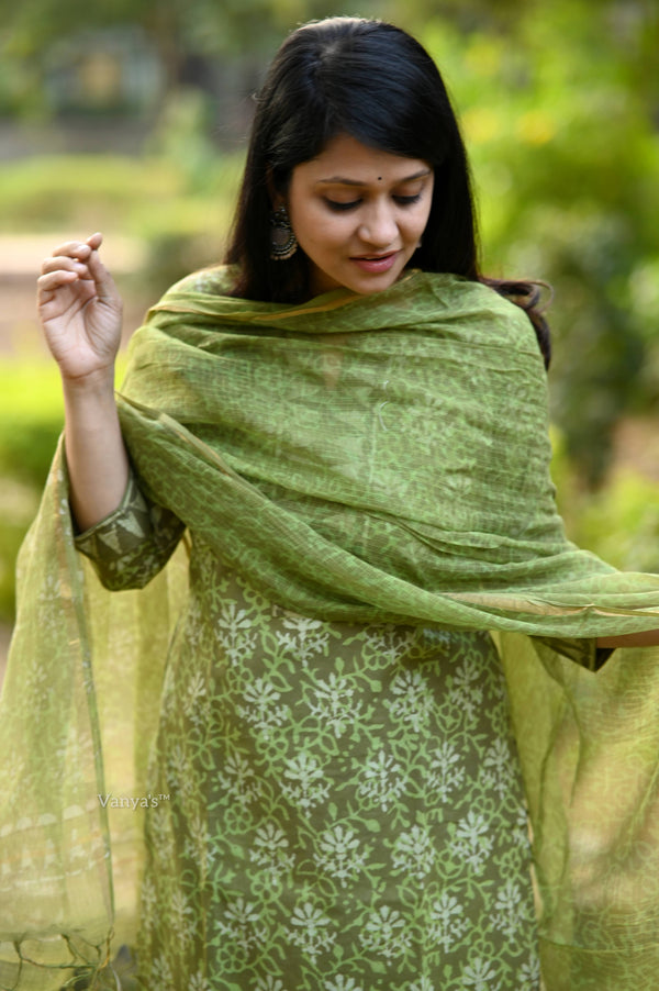 Nithila Bagru Hand Block Printed Suit Set