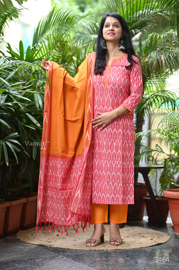 Anvaya Ikkat Handloom Pochampally Suit Set