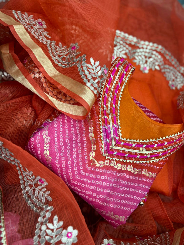 Kiran Kota Doria Gotta Patti Skirt Sets-Festive & Wedding