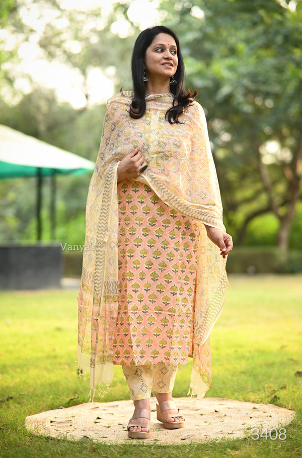 Vinaya Sanganeri Hand Block Cotton Suit Sets