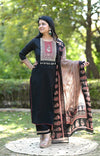 Raji Black Cotton suit sets