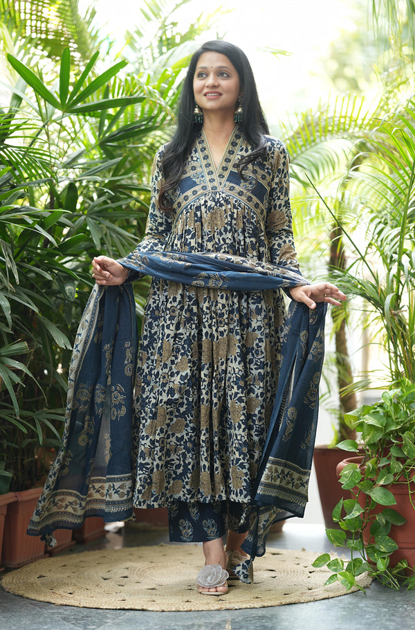 Nishita full sleeves cotton Anarkali suit sets
