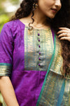 Varsha Sutra kanchi pattu cotton Suit Set- pure pattu with lining
