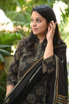 Kanika Black Ajrak Applique Suit Sets