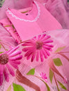 Hand Brush Kota Doria Suit Sets- Pink