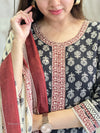 Black cream cotton kurta set-BUY1GET1