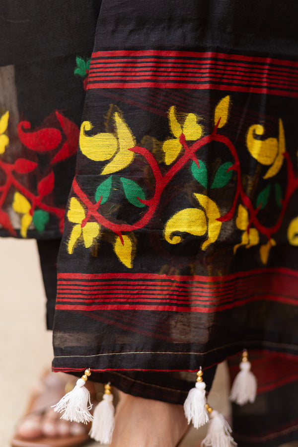 Black Jamdani Cotton Suit Sets