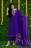 πͺ» Monishika Purple Lehriya Grace Kota Doria in Soft Ethnic Sophistication