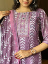 Wine self silk suit sets