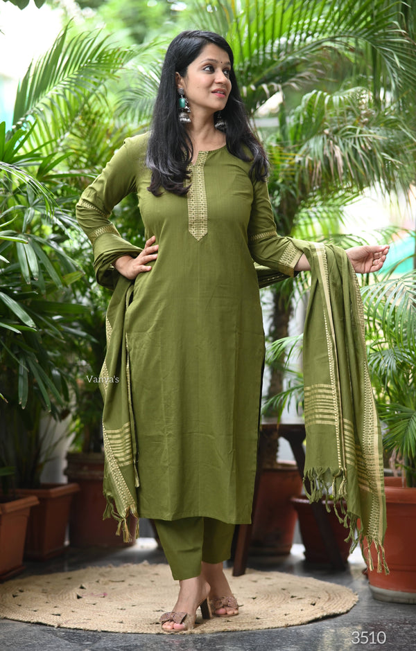 Dharini Chettinad Handloom Cotton Suit sets