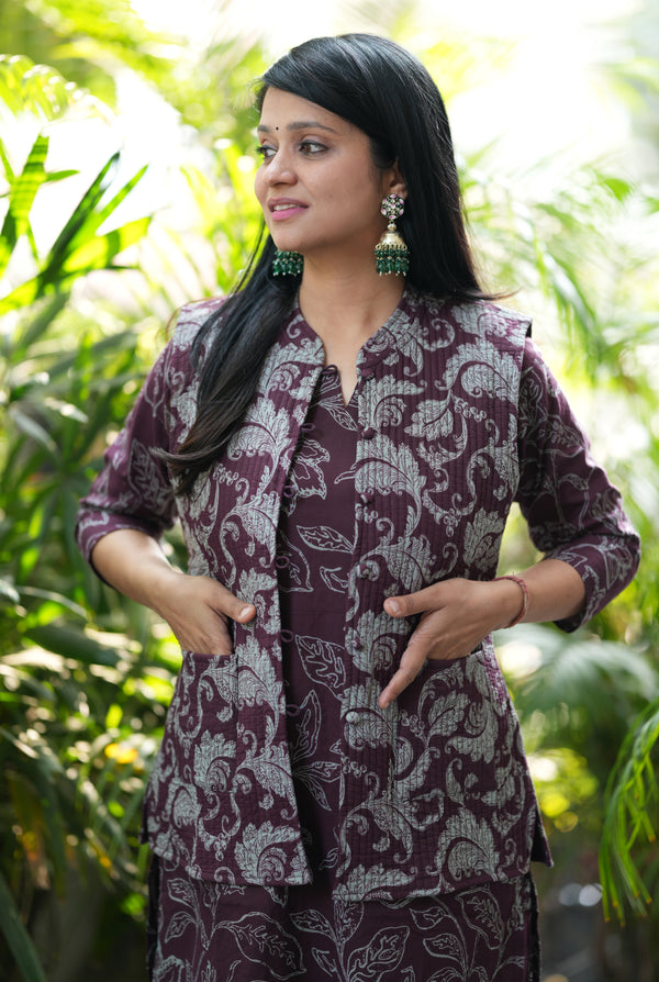 Nayab Warm Quilted Jacket cotton Suit