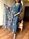 Blue hue silk suits