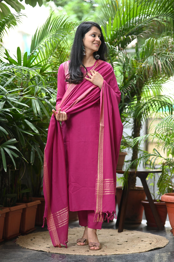 Dharini Chettinad Handloom Cotton Suit sets