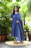 : Indigo Ikat Magic Kurta Set