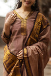 Bhumi Sutra kanchi pattu cotton Suit Set- pure pattu with lining