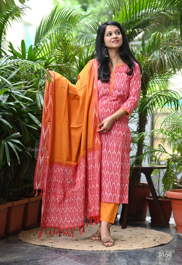 Anvaya Ikkat Handloom Pochampally Suit Set