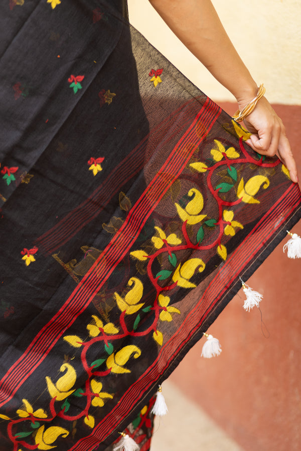Black Jamdani Cotton Suit Sets