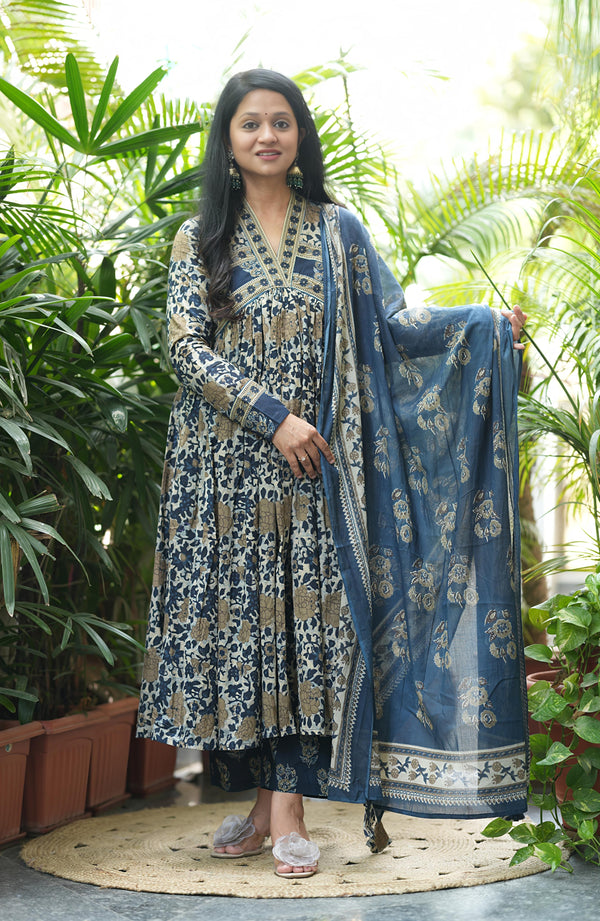 Nishita full sleeves cotton Anarkali suit sets