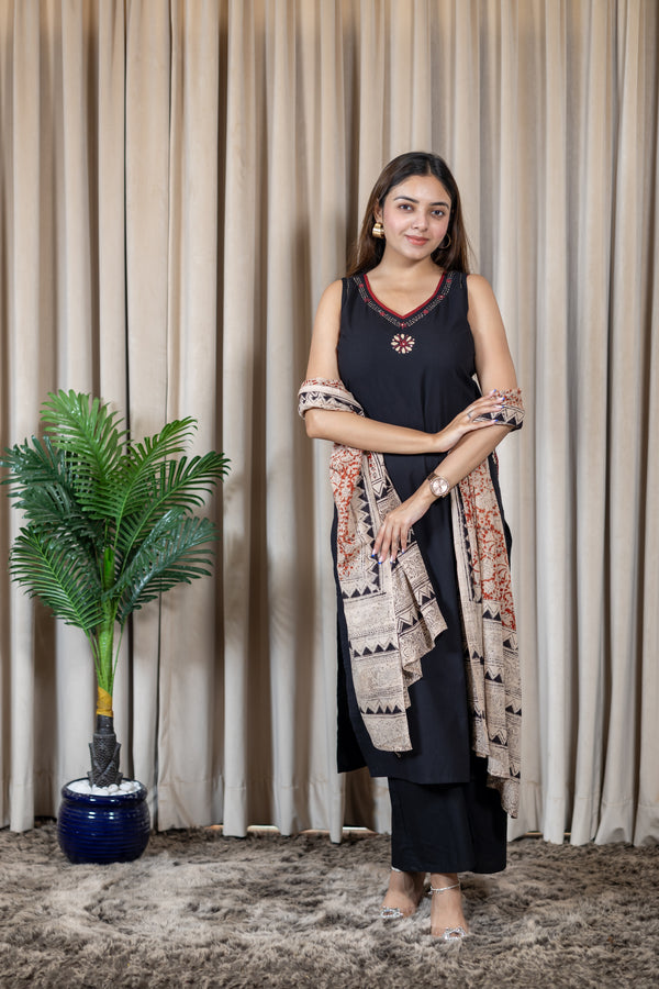 Saurini cotton kalamkari suit sets