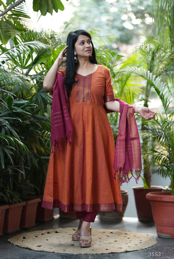 Mansi Handloom Anarkali south cotton