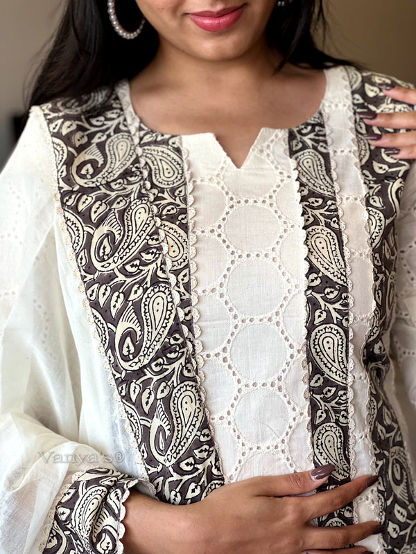 Midnight Cream schiffle suits sets