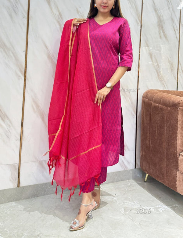 Ikkath Raani handloom cotton-Buy1Get1