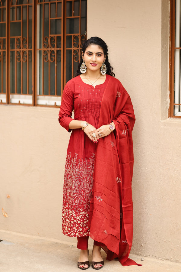 Raktima Grace Embroidered Suit Set
