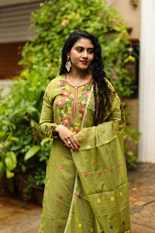 Parijaat Jamdani Suit Set