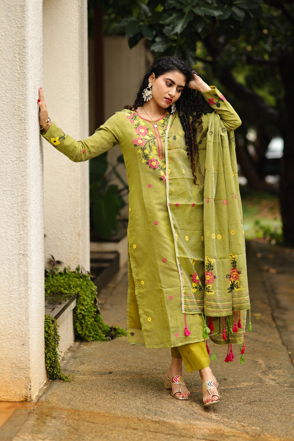 Parijaat Jamdani Suit Set