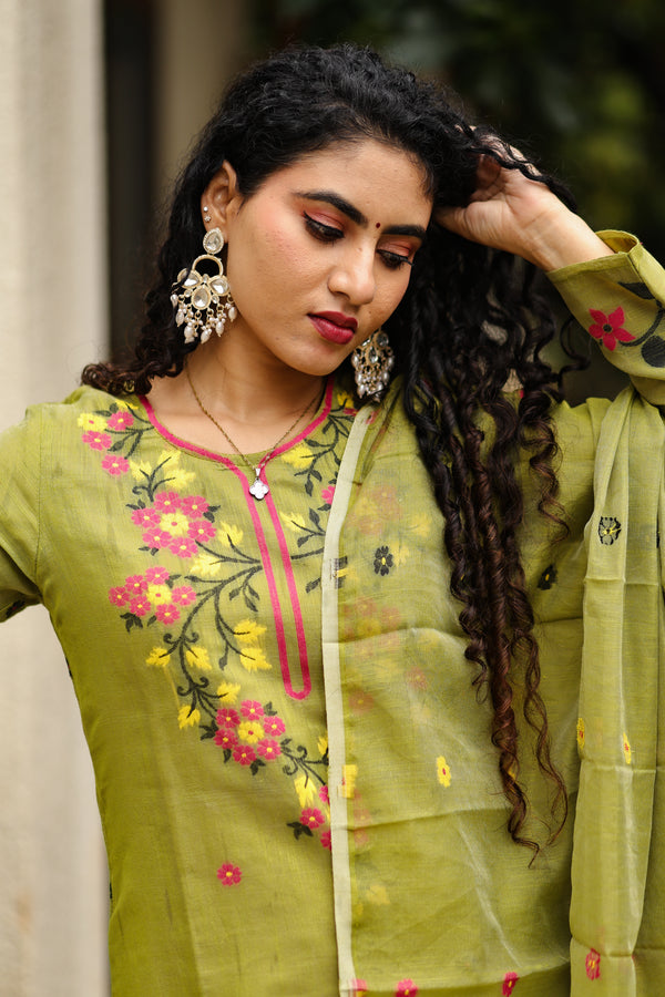 Parijaat Jamdani Suit Set