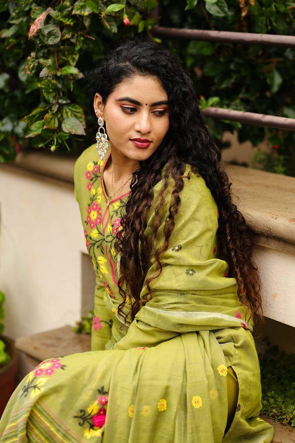 Parijaat Jamdani Suit Set