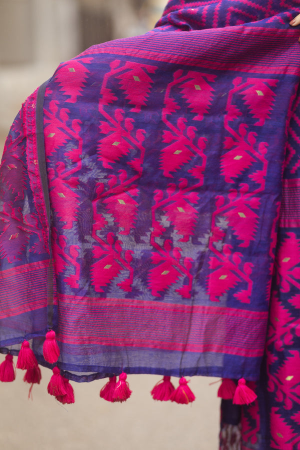 Neelambara Raga Jamdani Suit Set