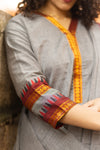 🌟Viraaya – Grey Pattu Cotton Kurta Set-with lining