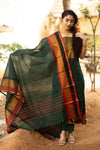 Regal Emerald Kanchi Pattu cotton with Lining
