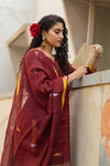 Mahul ⭐Premium Pure Linen Jamdani Suit Set